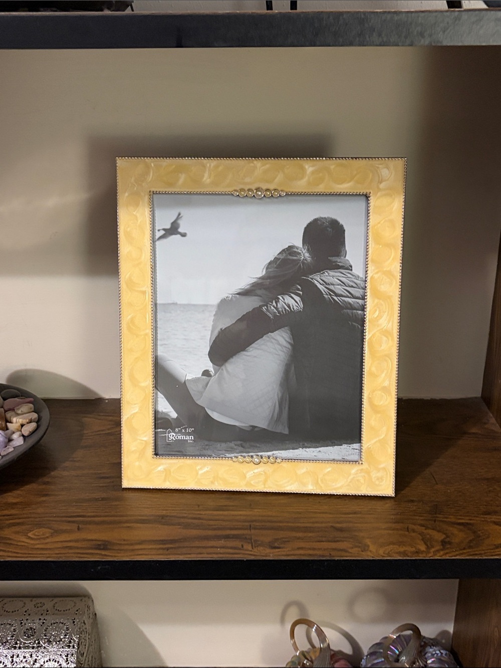Elegant Yellow Beaded-Edge Picture Frame by Roman